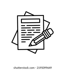 Content Writing icon in vector. Logotype