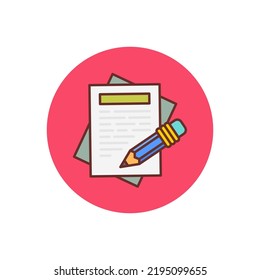 Content Writing icon in vector. Logotype
