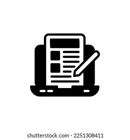 Content Writing icon in vector. Logotype