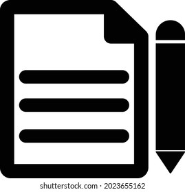 Content writing Isolated Vector icon which can easily modify or edit

