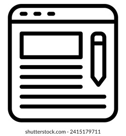 Content Writing object vector illustration business marketing