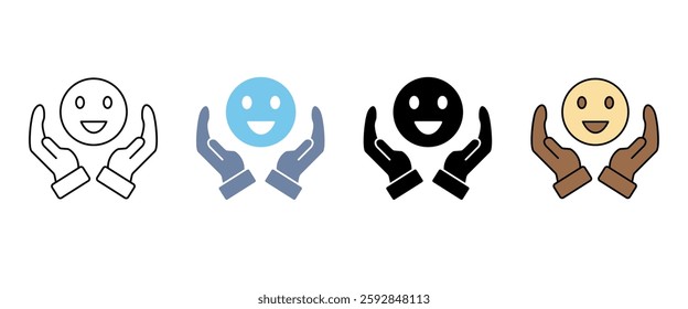 contentment concept line icon. Simple element illustration. contentment concept outline symbol design.