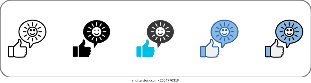 Icono de satisfacción Ilustración multiestilo