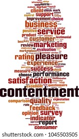 Contentment word cloud concept. Vector illustration