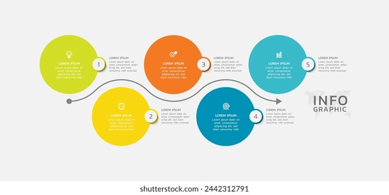 Plantilla de fondo de negocios de infografía de contenido