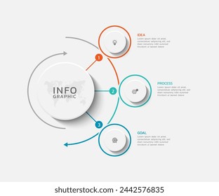 Contents infographic business  background template colorful design