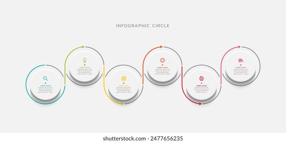 Contents infographic business  background template colorful design