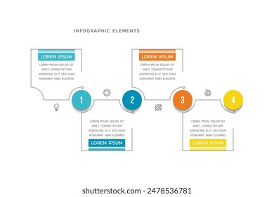 Contents infographic business  background template colorful design