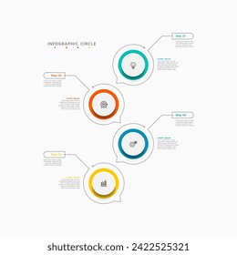 Contents infographics business colorful elements design