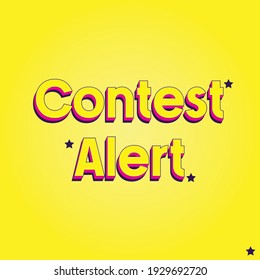 Contest Alert Bright Yellow Theme Template