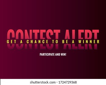 Contest alert poster design creativity