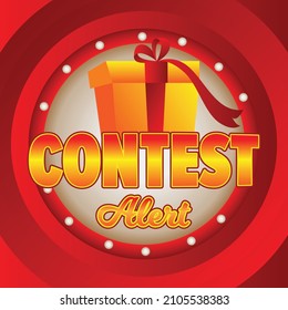 Contest Alert For Social Media With Glamorous Background