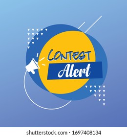 Contest Alert Symbol with abstract background