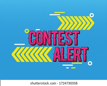 Contest alert template with abstract elements