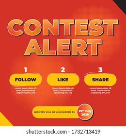 Contest Alert Template For Social Media