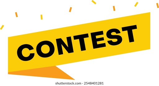Contest button web banner vector illustration
