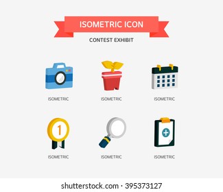 contest exhibit Isometric icon