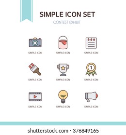 contest exhibit simple icon