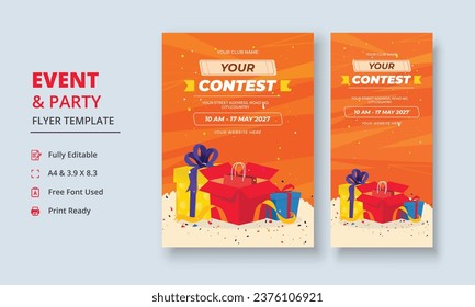 Contest Flyer, Competition Flyer, Contest Event Flyer, Contest DL Flyer, Roll Up Banner, Tournament Poster