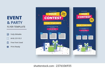 Contest Flyer, Competition Flyer, Contest Event Flyer, Contest DL Flyer, Roll Up Banner, Tournament Poster