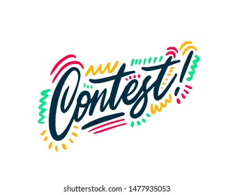 Contest Hand Written Word Text Typography Stock Vector (Royalty Free ...