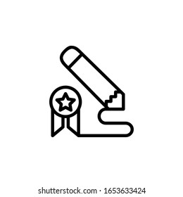 contest icon. Online Learning icon. Perfect for application, web, logo and presentation template. icon design line style