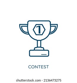 Contest Icon Thin Linear Contest Outline Stock Vector (Royalty Free ...