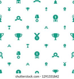 contest icons pattern seamless white background. Included editable filled medal with star, number medal, trophy icons. contest icons for web and mobile.