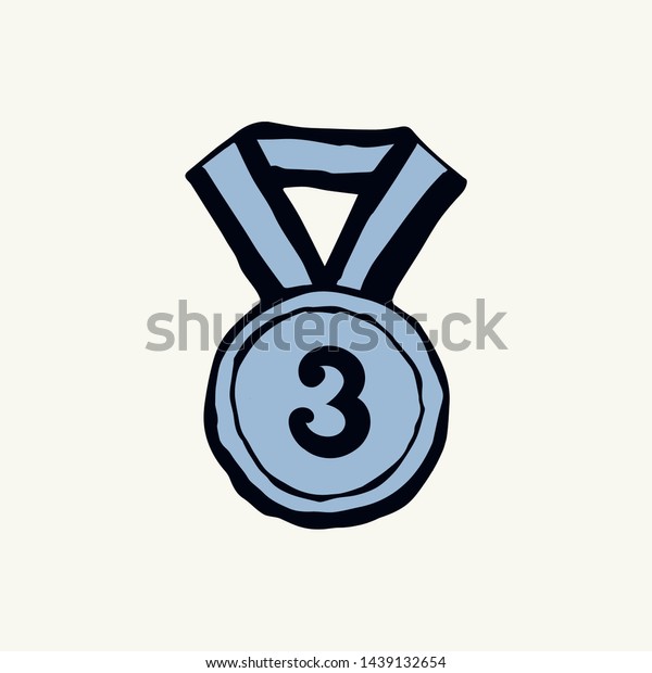 Contest Leader Medalist Necklace Round Shape Stock Image