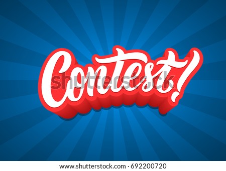 Contest lettering text banner. Vector illustration. [[stock_photo]] © 