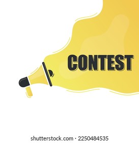 Contest. Megaphone alert message. Special offer sign. Advertising discounts symbol. Announce promotion offer. Message bubble.