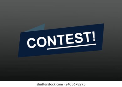 Contest megaphone loud speaker design for ribbon banner poster. lettering with geometric shapes lines. advertising