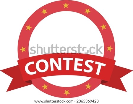 contest ribbons and reverse icon. contest banner sign. flat style.