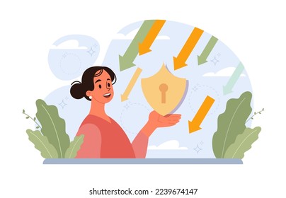 Contest. Rivalry or challenge concept. Business or interpersonal competition or disagreement. Character fighting for their interests. Flat vector illustration