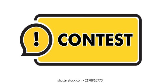 contest sign on white background