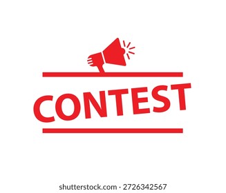 Letrero del concurso sobre fondo blanco
