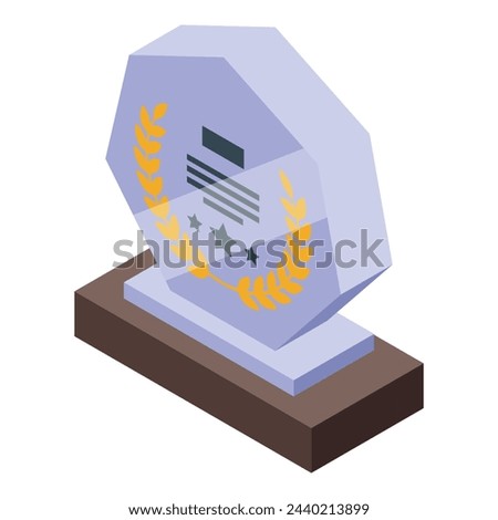 Contest trophy icon isometric vector. Cup award. Win reward