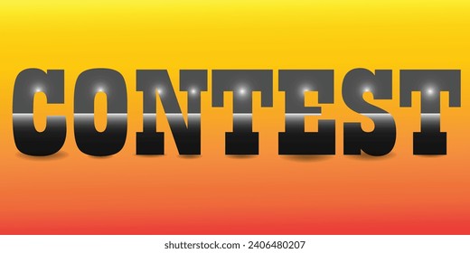 Contest typography vector illustration design