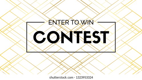 Contest Vector Elegant Banner Frame Enter Stock Vector (Royalty Free ...