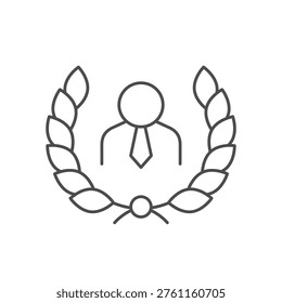 Contest winner line outline icon