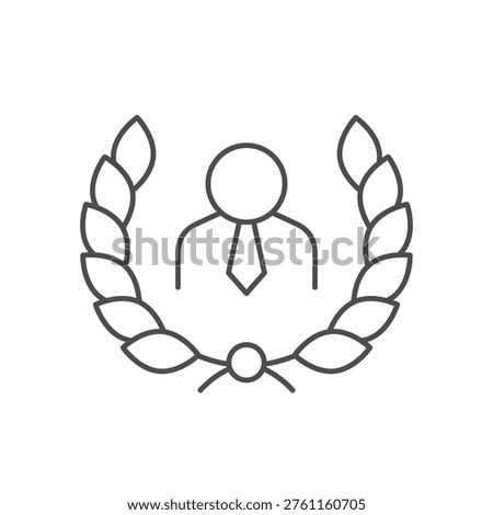 Contest winner line outline icon