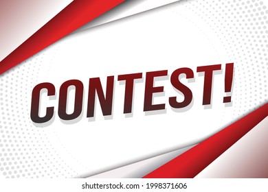contest word concept vector illustration with lines 3d style for social media landing page, template, ui, web, mobile app, poster, banner, flyer, background, gift card, coupon, label, wallpaper