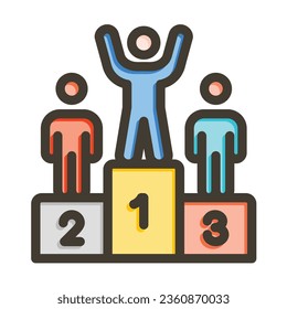 Contestant Vector Thick Line Filled Colors Icon For Personal And Commercial Use.
