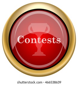 Contests icon. Internet button on white background. EPS10 vector.
