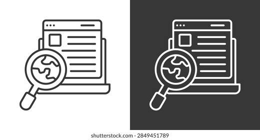 Context Discovery Icon Set Vector Collection Isolated In Black And White