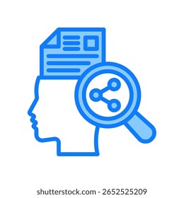 Context Icon blue Vector Illustration