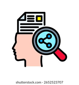 Context Icon Lineal Color Vector Illustration