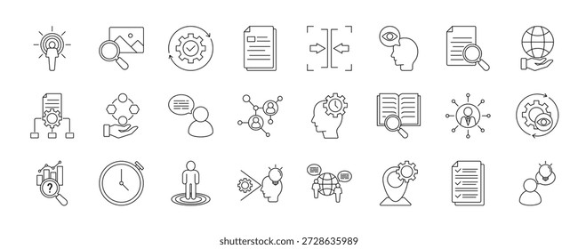 Ícone de contexto define a coleção em estilo simples. O pacote de ícones contém contexto, plano de fundo, situação, configuração, cenário, quadro, ambiente, perspectiva, circunstância, condição, cultura e muito mais.