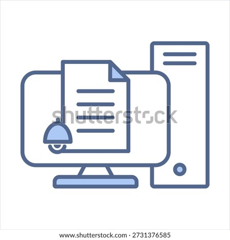 Context Reminder Blue Icon Vector Illustration