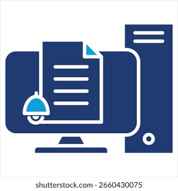 Recordatorio de contexto Ilustración vectorial plana azul del icono